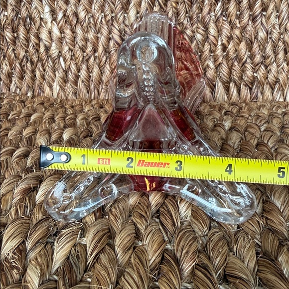 Vintage Cranberry Flash Triangle Footed Button Zipper Glass Vase 8.75” - Picture 12 of 17